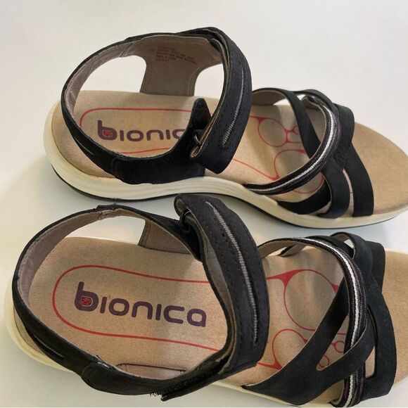 Biónica Nova black woven Nubuck leather Wedge sandals - Picture 5 of 8